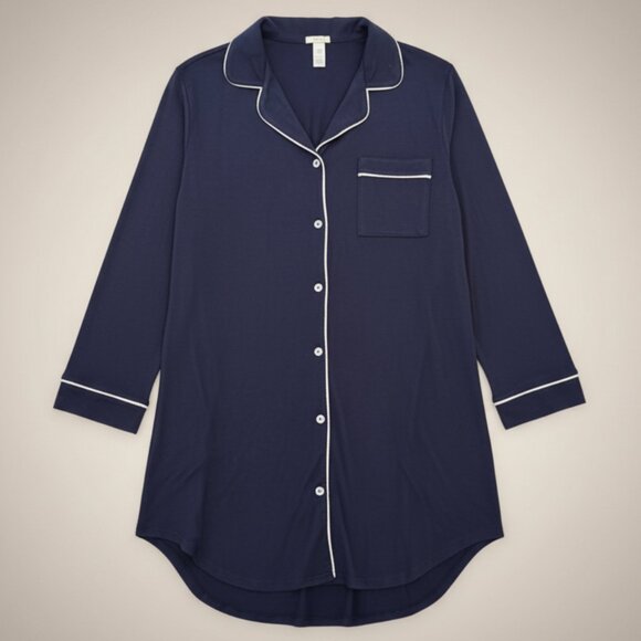 Eberjey Other - Eberjey Navy Blue Pajama Sleep Shirt Size Small